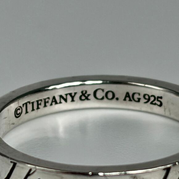 Tiffany Retired Notes "I Love You" Ring - Sterling Silver - Size 6.75 - Picture 7 of 16